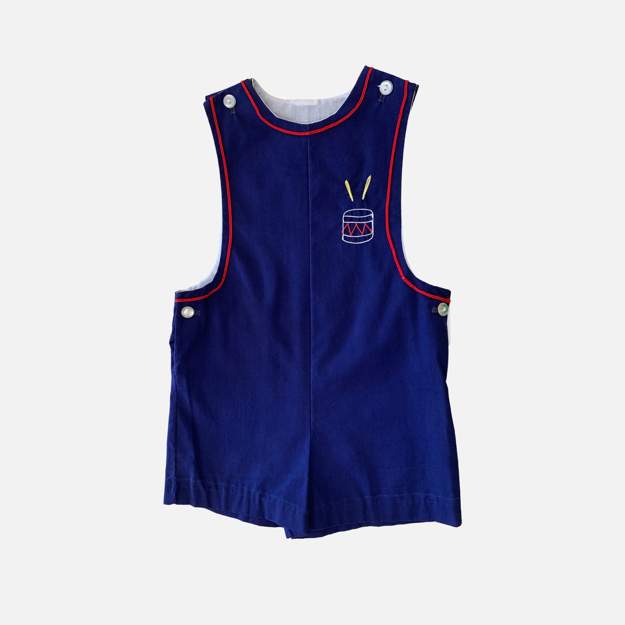 (pre-worn) Vintage Navy Little Drum Shortalls 4T