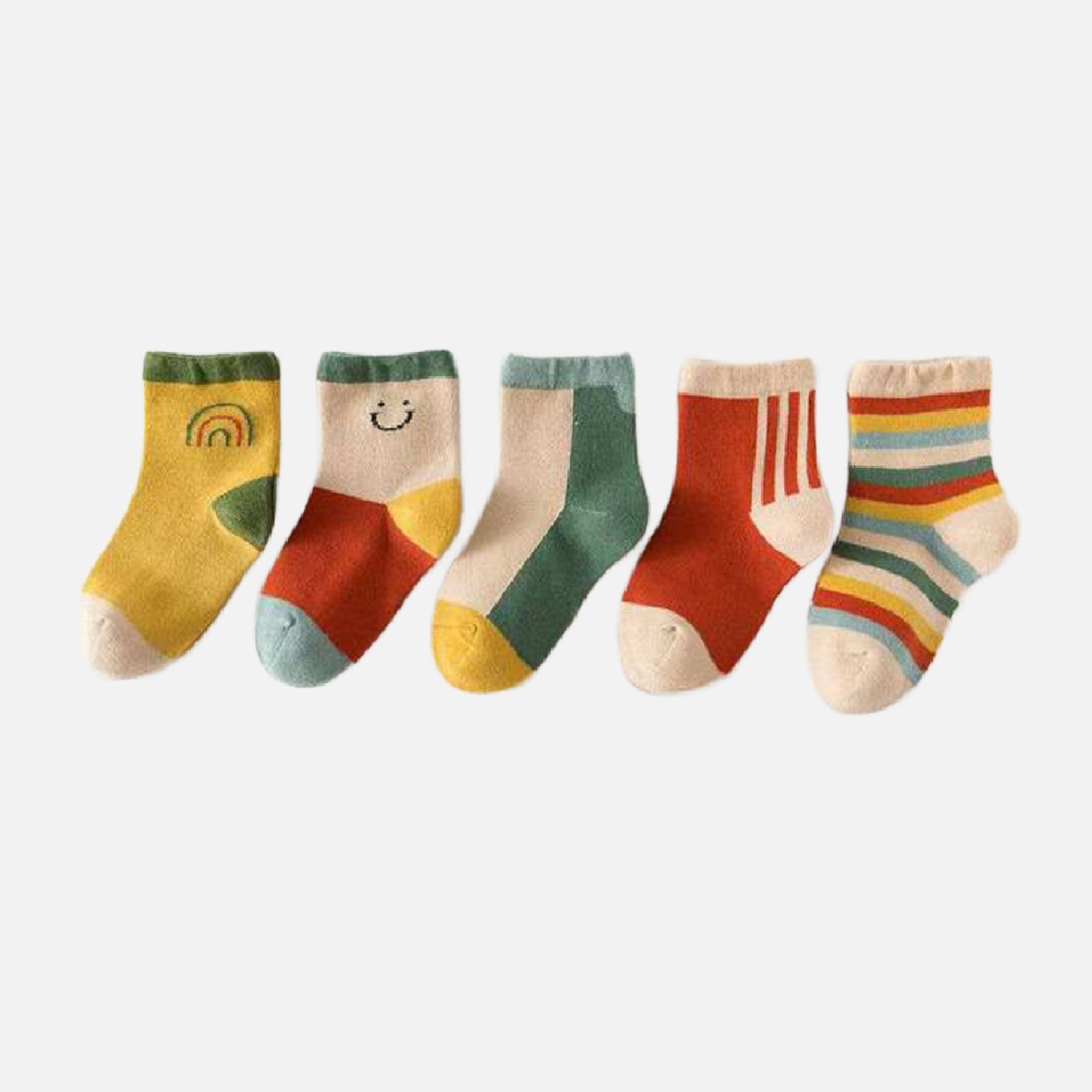 Rainbow Smile Socks Set (2 pair)
