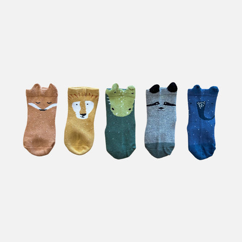 Polka Dot Animal Friend  Sock Set of 2