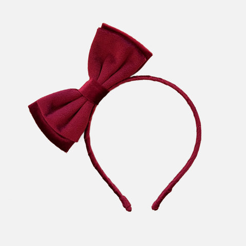 Kids Velvet Double Bow Headband