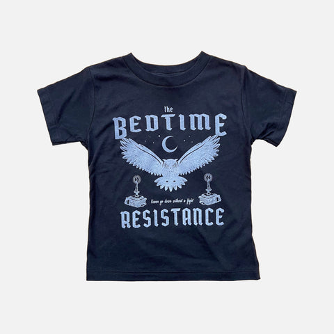 Bedtime Resistance Kids Graphic Tee- Black