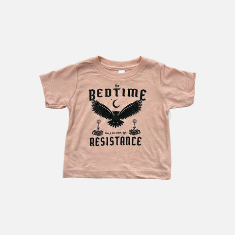 Bedtime Resistance Kids Graphic Tee- Pink