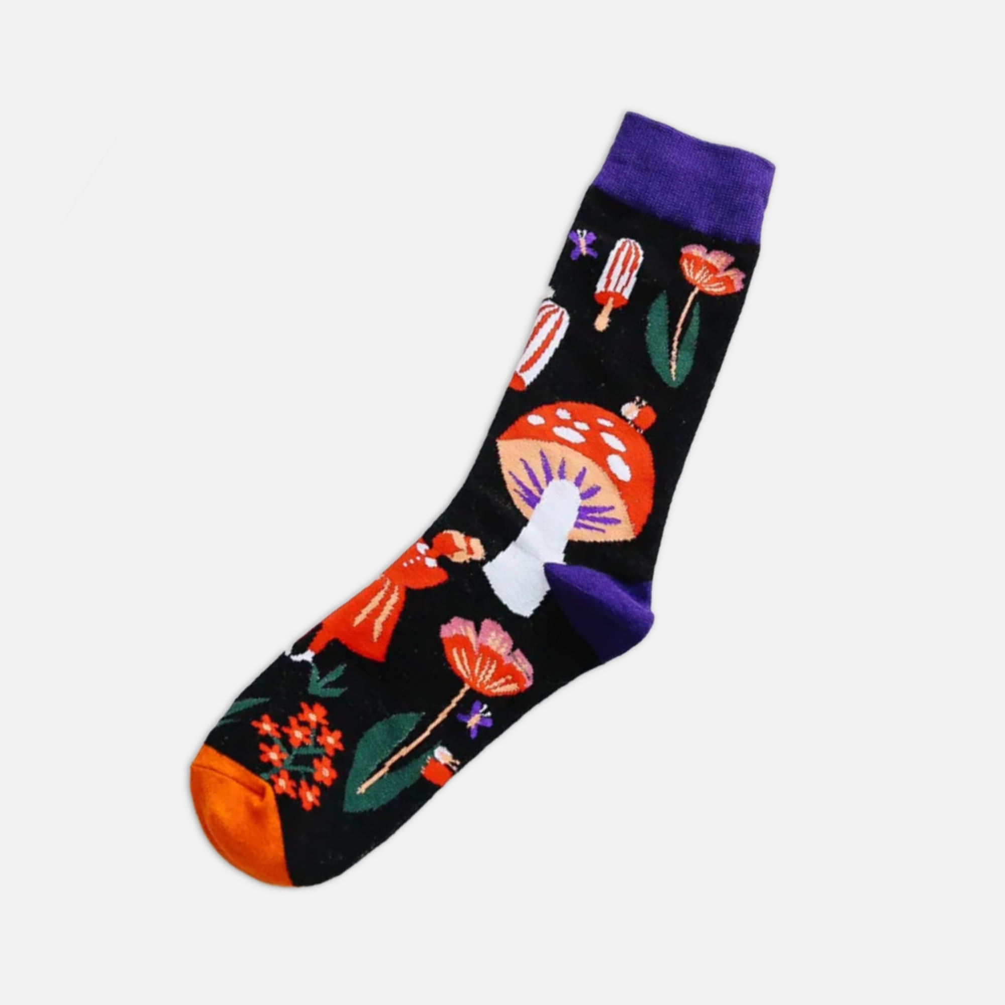 Colorful Mushroom Socks