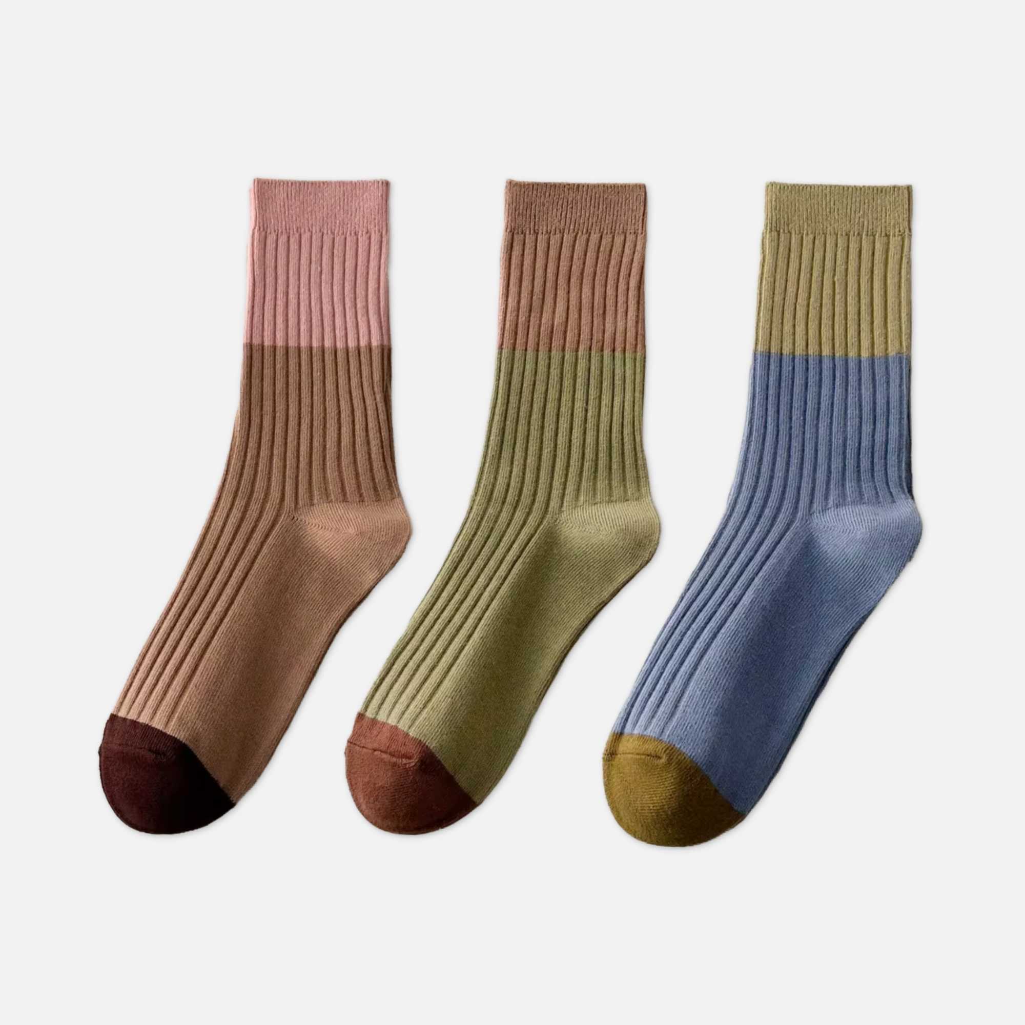 Ribbed Color Block Socks