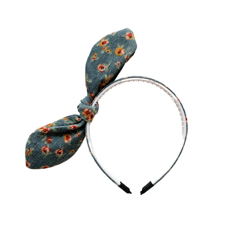 Kid's Corduroy Floral Headband