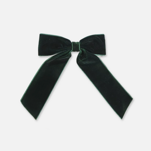 Small Velvet Bow Barrette