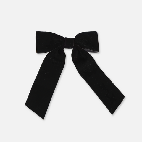 Small Velvet Bow Barrette