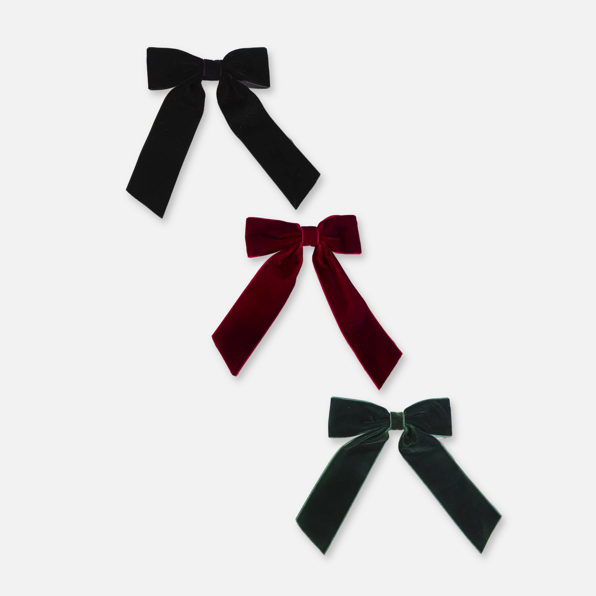 Small Velvet Bow Barrette