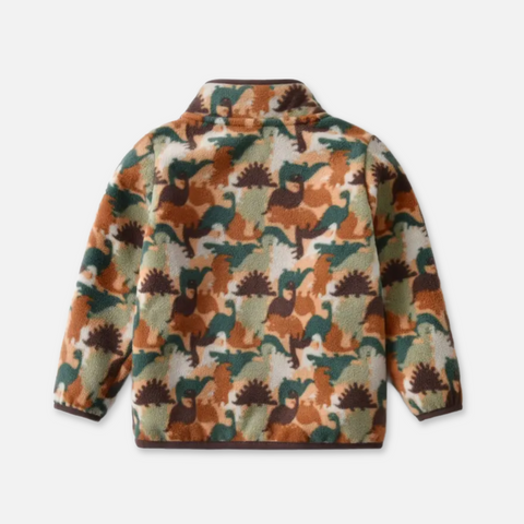 Kids Dino Camouflage Lined Fleece Jacket