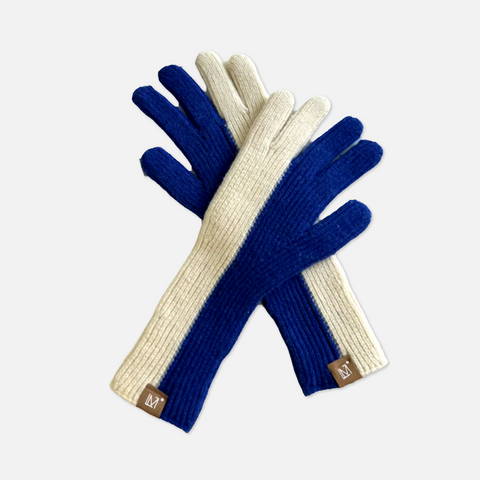 Half & Half Knitted Long Gloves