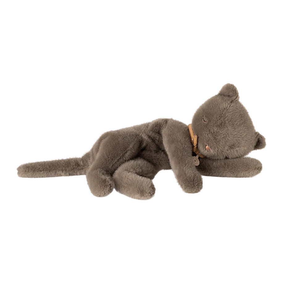 Sleeping kitten plush, Medium - Grey