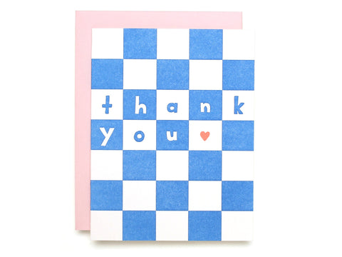 Thank You Checkered Card