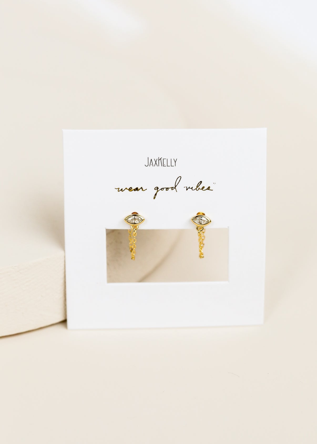 Chain Huggie - Stud - Gold Earring