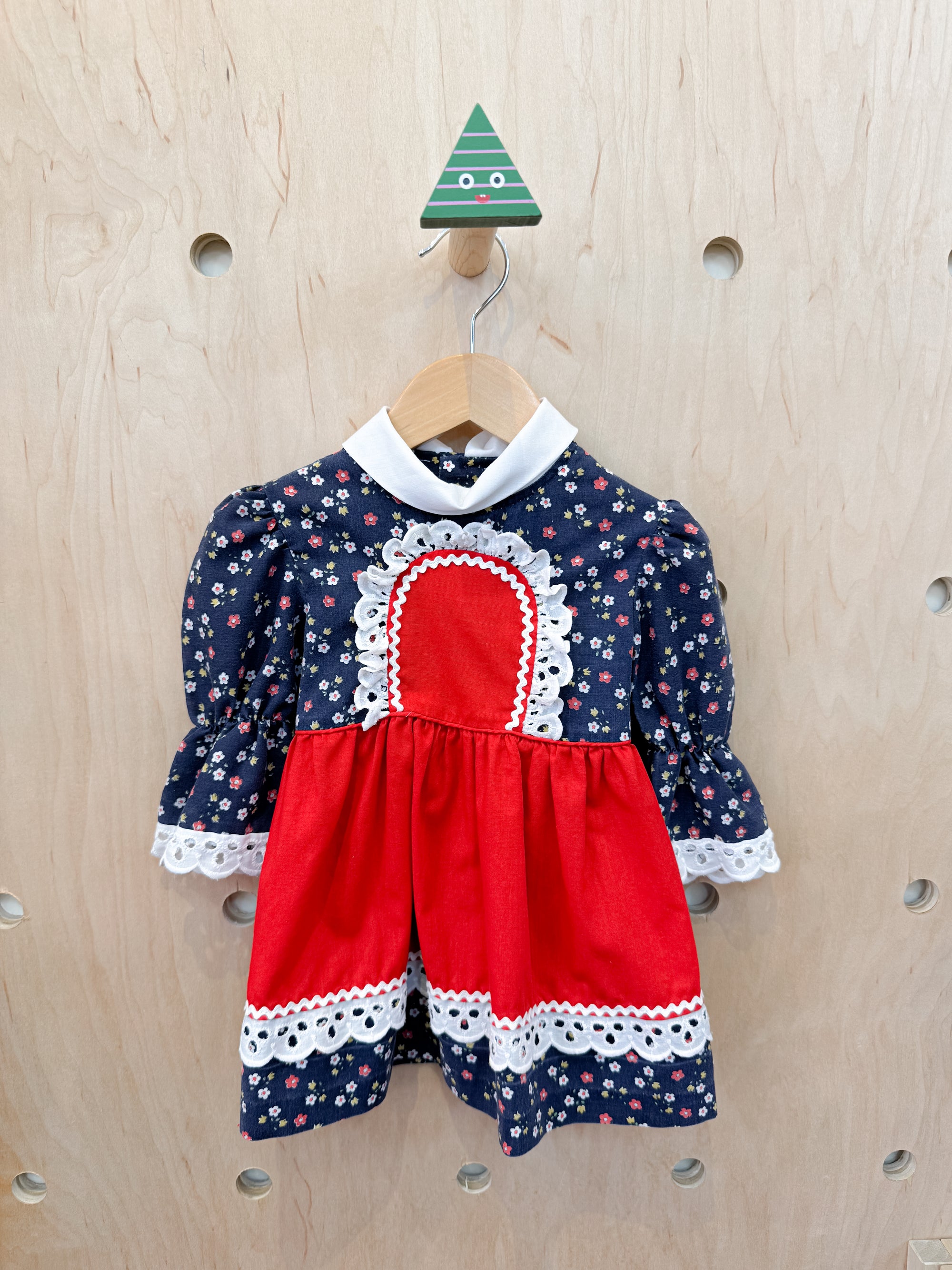 (pre-worn) Vintage Prairie Pinafore Dress 2/3T