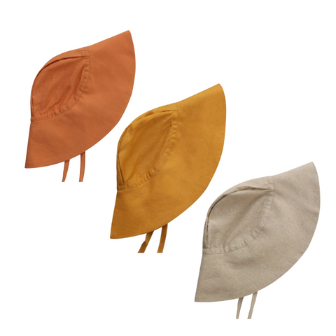 Baby Linen Wide-Brim Sun Hat