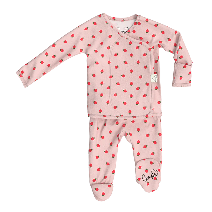 Skin to Skin Footie - Strawberries