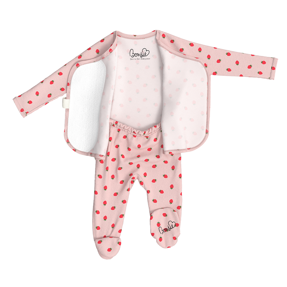 Skin to Skin Footie - Strawberries