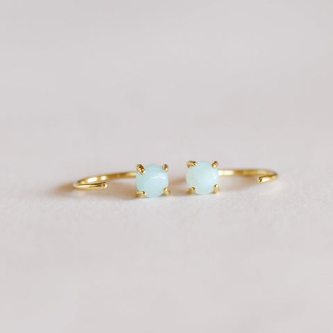 Huggies - Amazonite - Earrings
