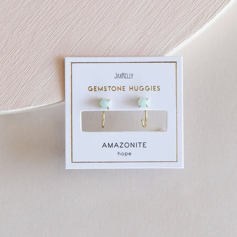 Huggies - Amazonite - Earrings