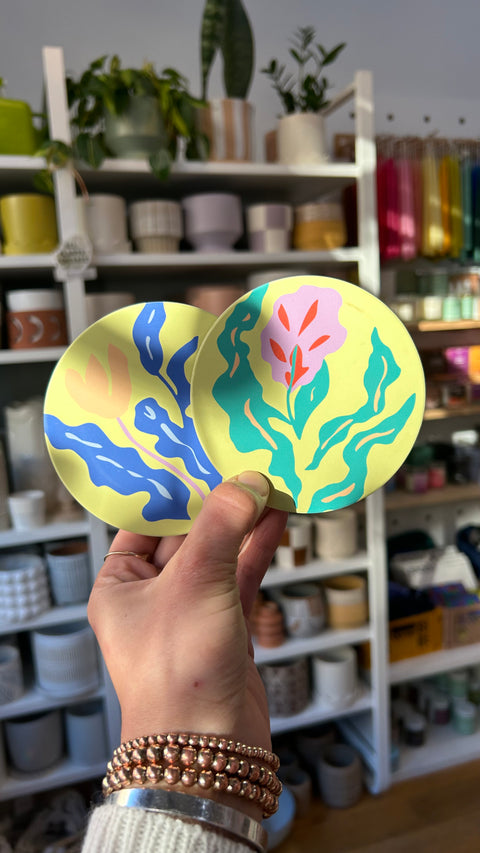 Absorbent Ceramic Coasters Set