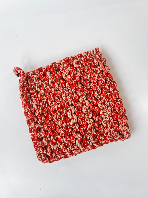 Melange Cotton Crocheted Pot Holder Assorted