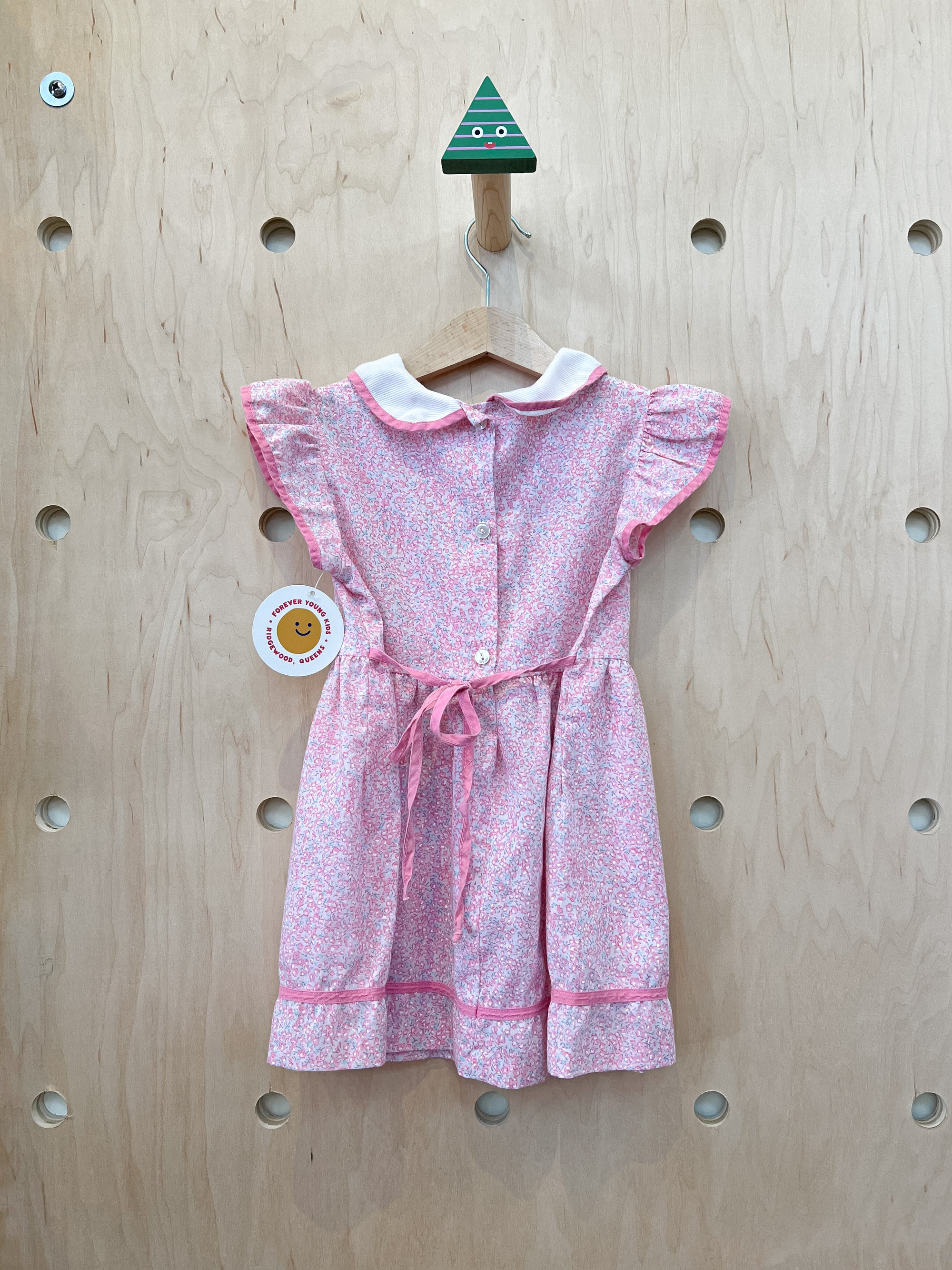 (pre-worn) vintage pink floral dress 3T