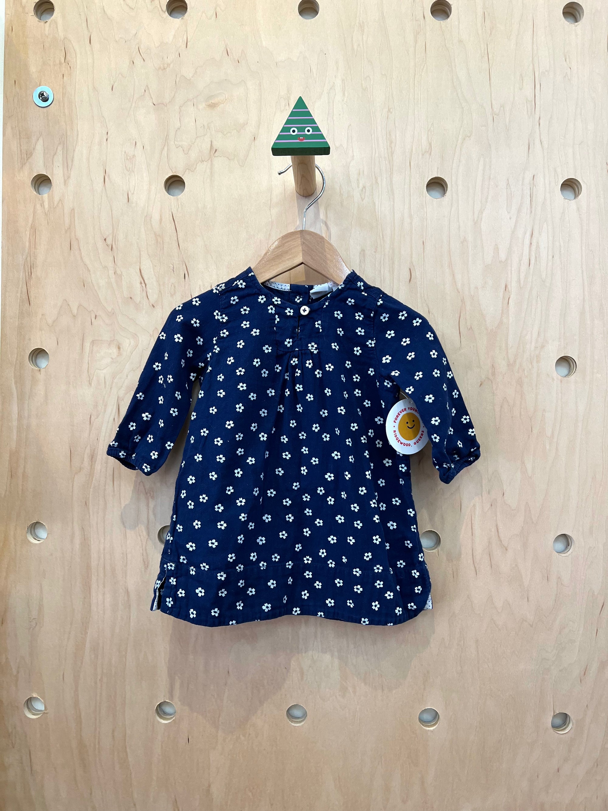 (pre-worn) Petite Bateau floral dress 12M