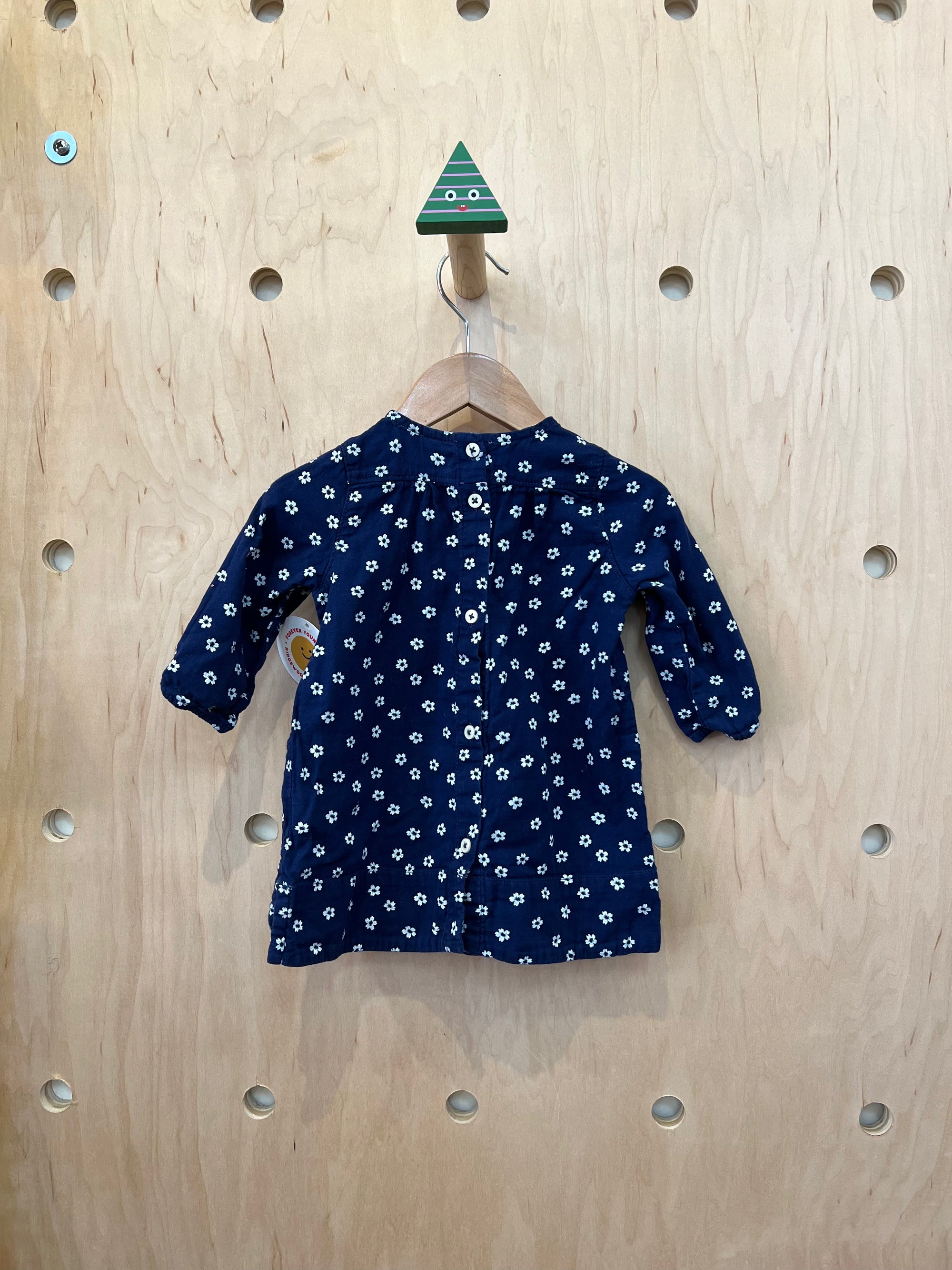 (pre-worn) Petite Bateau floral dress 12M