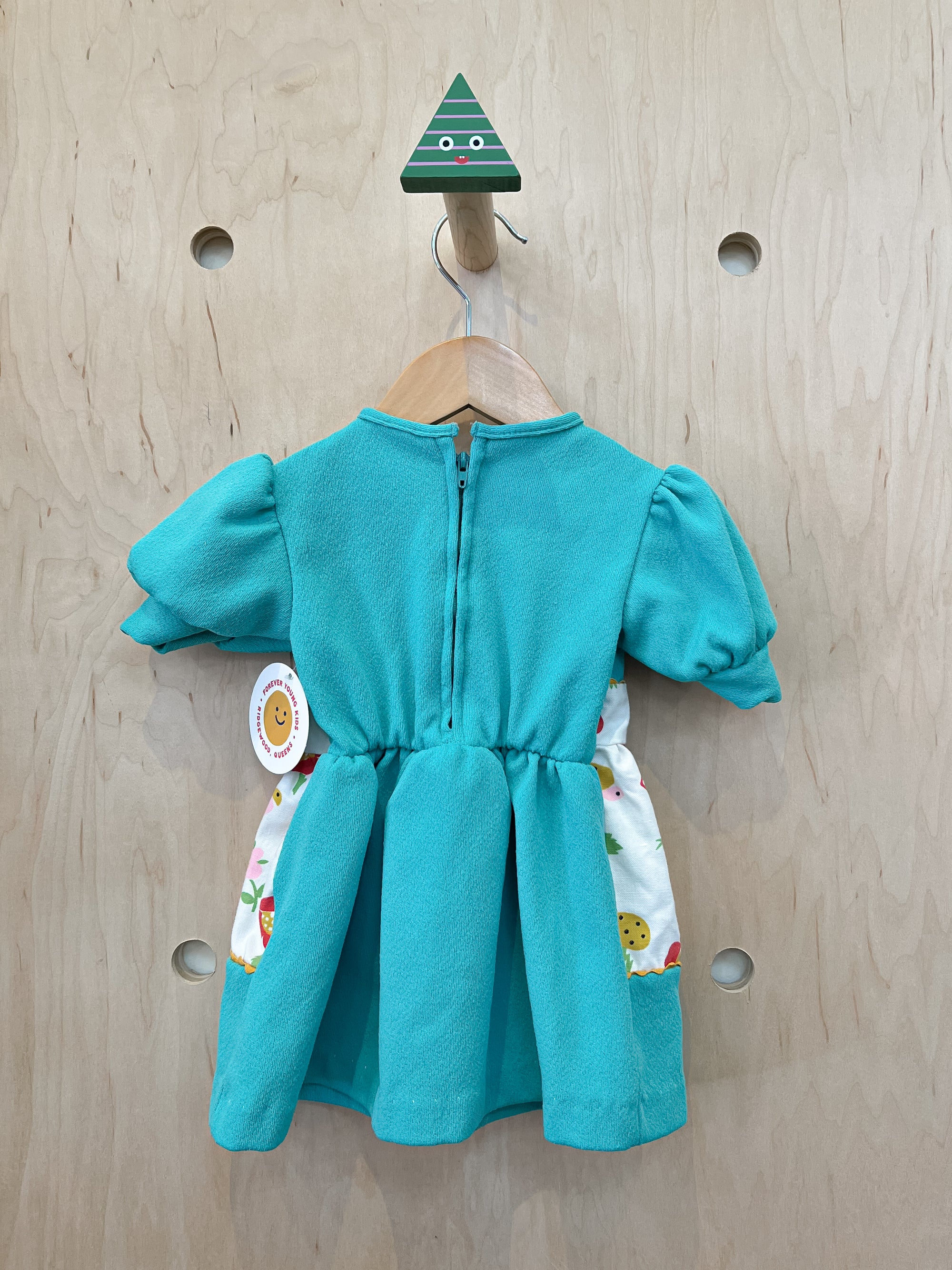 (pre-worn) vintage green garden dress 18-24M