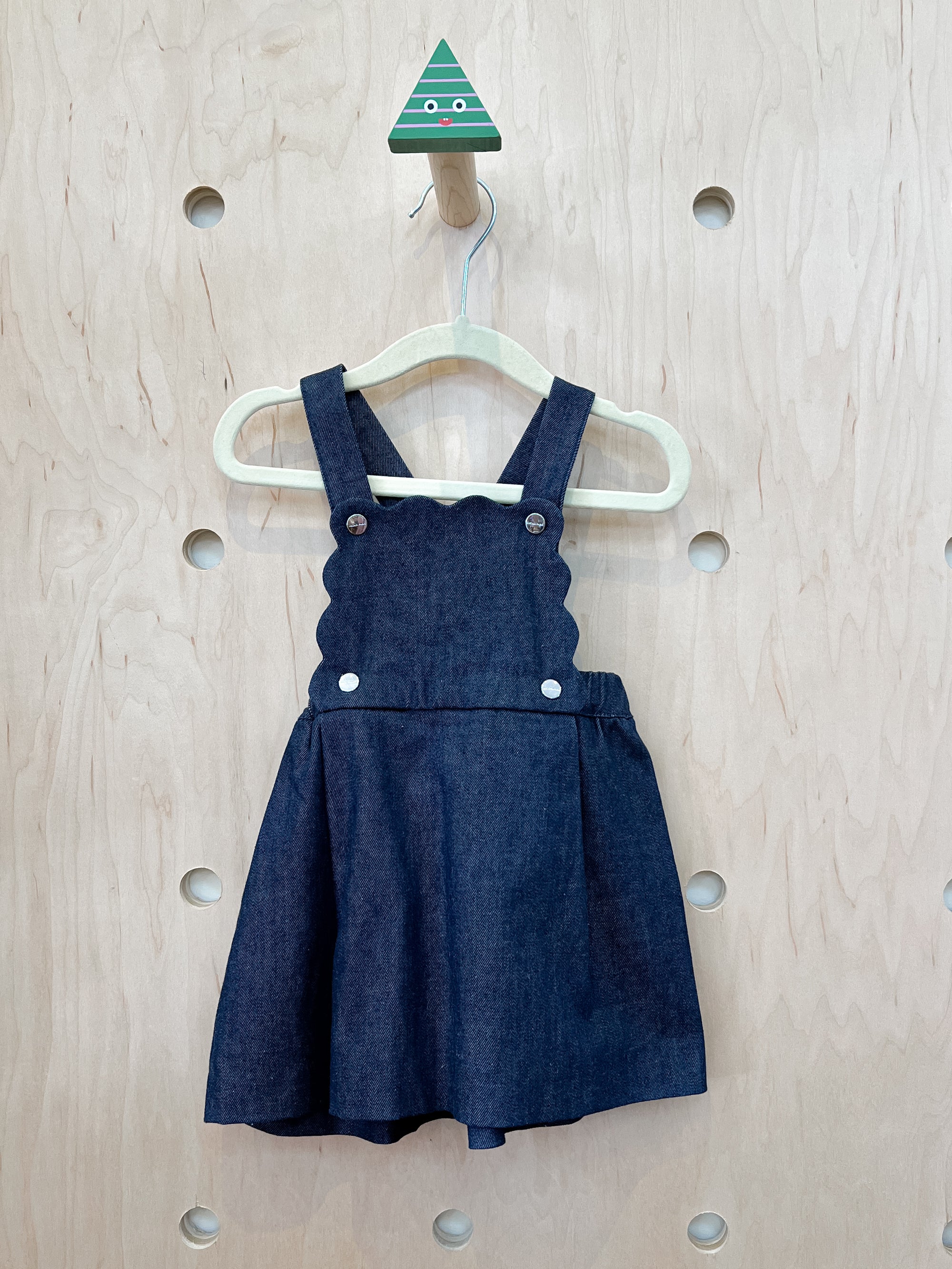 (pre-worn) denim Jacardi boutique swing dress 3M