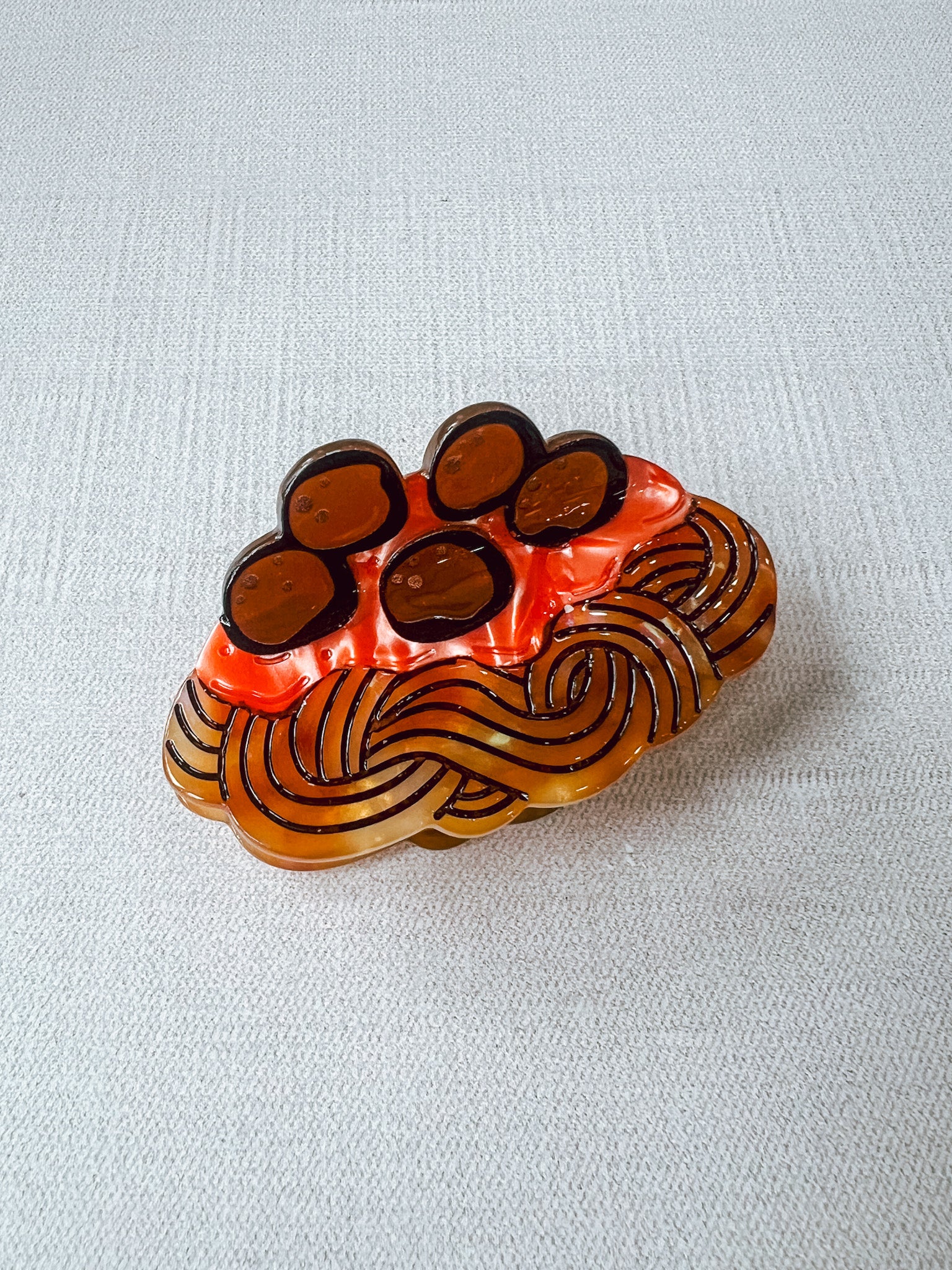 Meatball Spaghetti Hair Claw