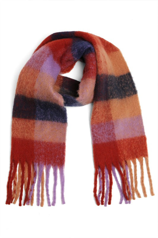 Plaid Woven Oversized Scarf
