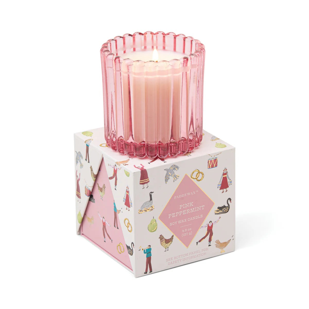 Glass Candle Holiday Merry Box