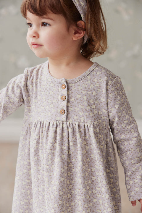 Organic Cotton Bridget Dress - Rosalie Field  Raindrop