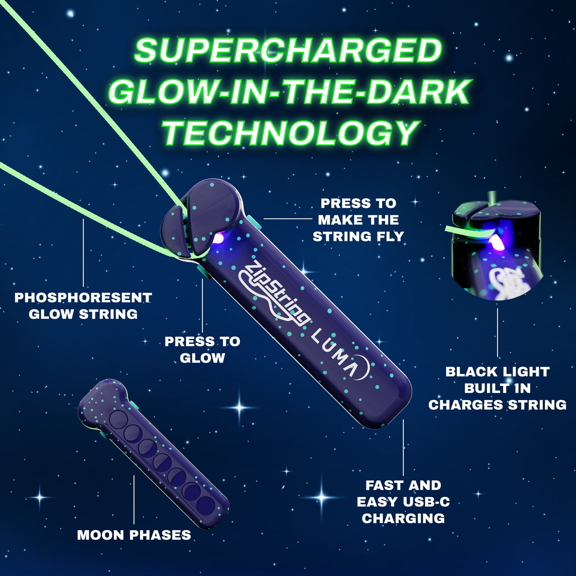 Zipstring - Luma (Glow-in-the-dark) - Stay Forever