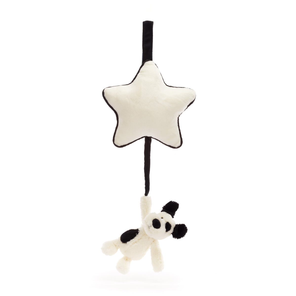 Bashful Black & Cream Puppy Musical Pull - Stay Forever