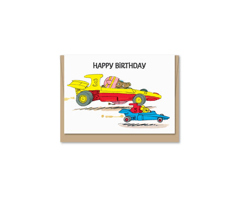 Mini Racing Enclosure-Sized Birthday Card