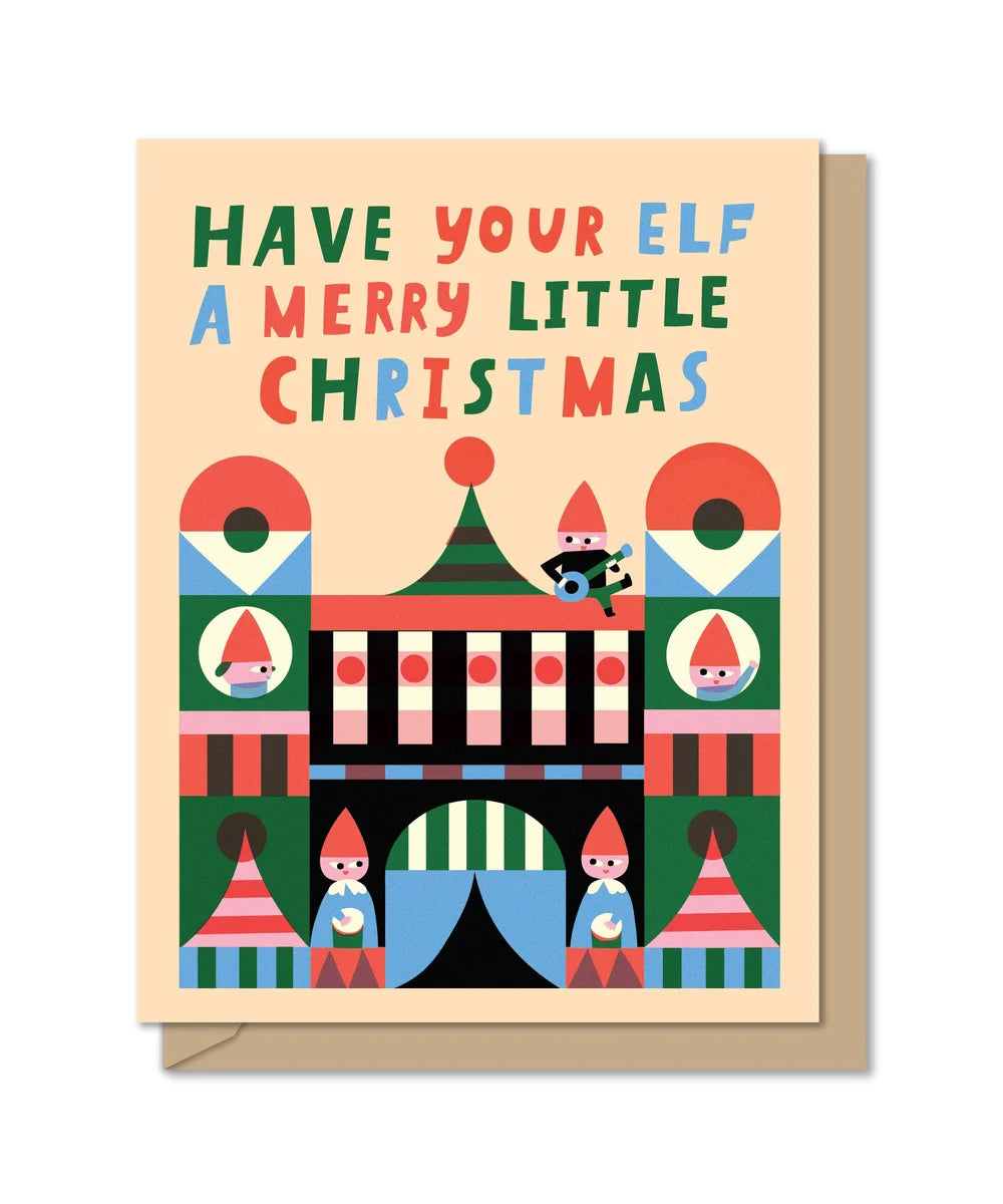 Merry Christmas Elves Cards,  Set of 6