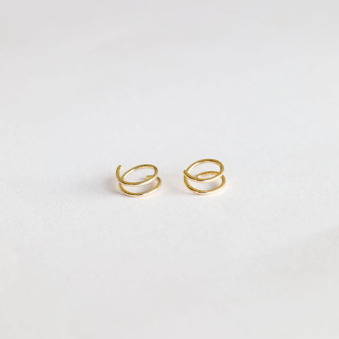 Minimalist - Spiral - Gold Earrings
