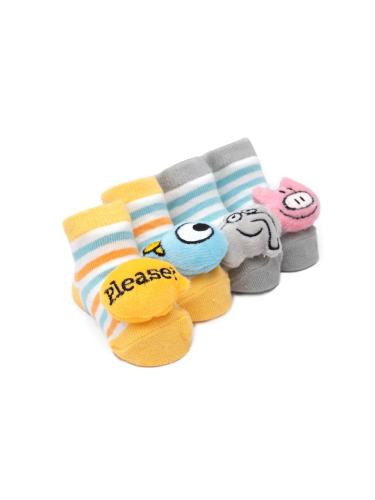 Mo Willems Baby Rattle Booties/Socks 2-Pack 0-12M