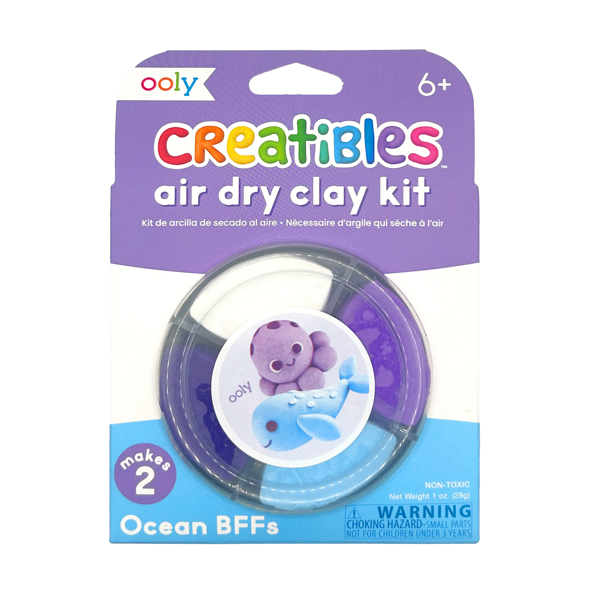 Creatibles D.I.Y. Air-Dry Clay Kit: Ocean Bffs (Set of 4)
