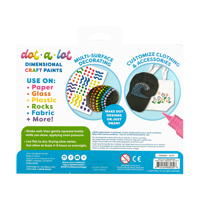 Dot-A-Lot: Dimensional Craft Paint - Bright (Set of 8)