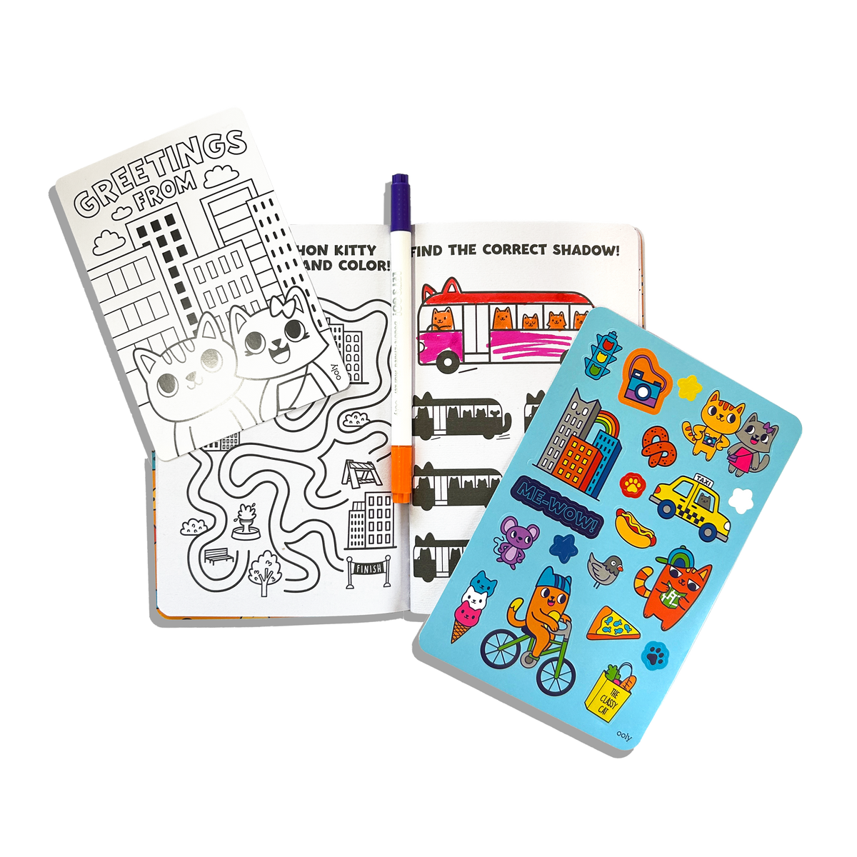 Let's Go! Activity & Coloring Kit - Kitty in the City