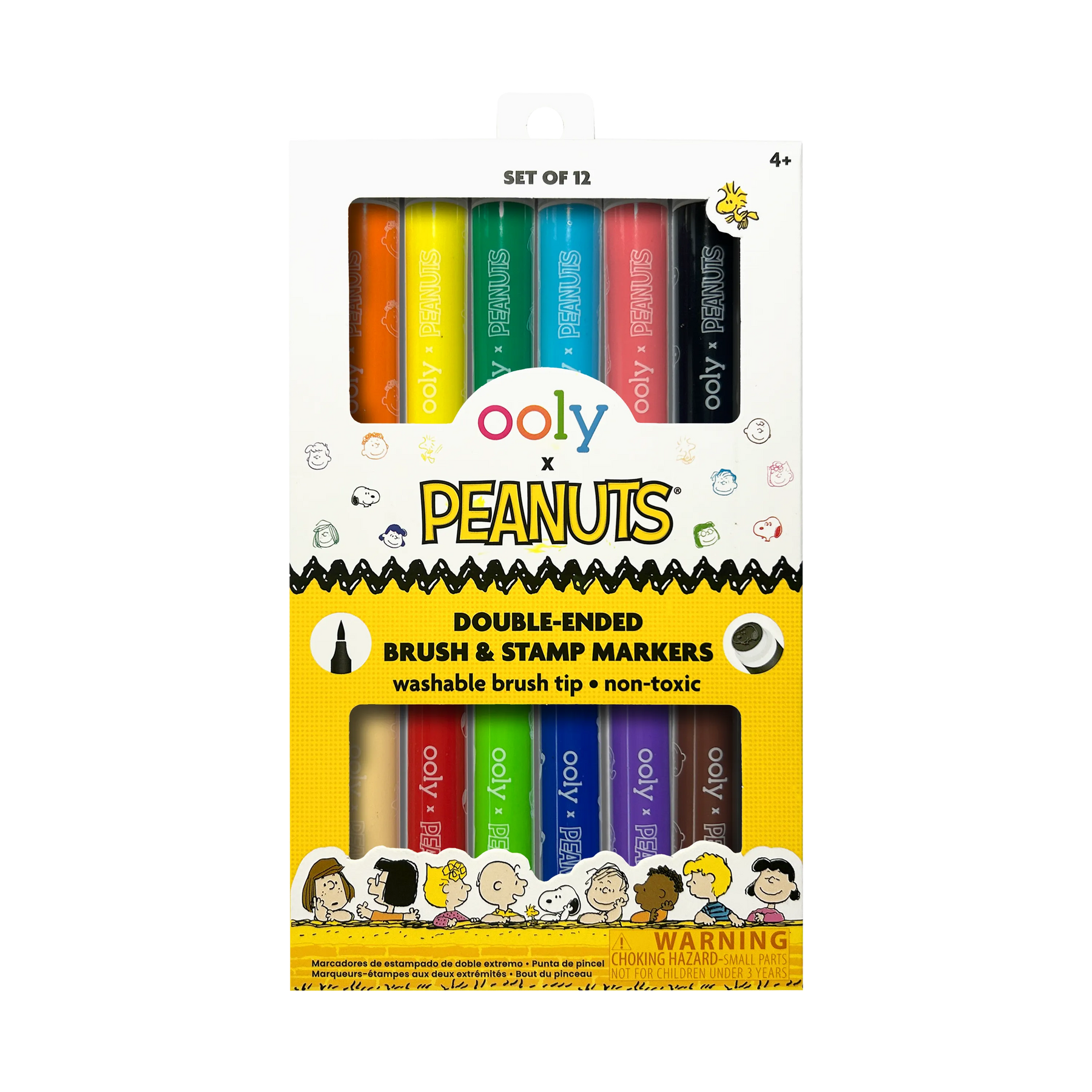 OOLY x Peanuts Double-Ended Brush & Stamp Markers