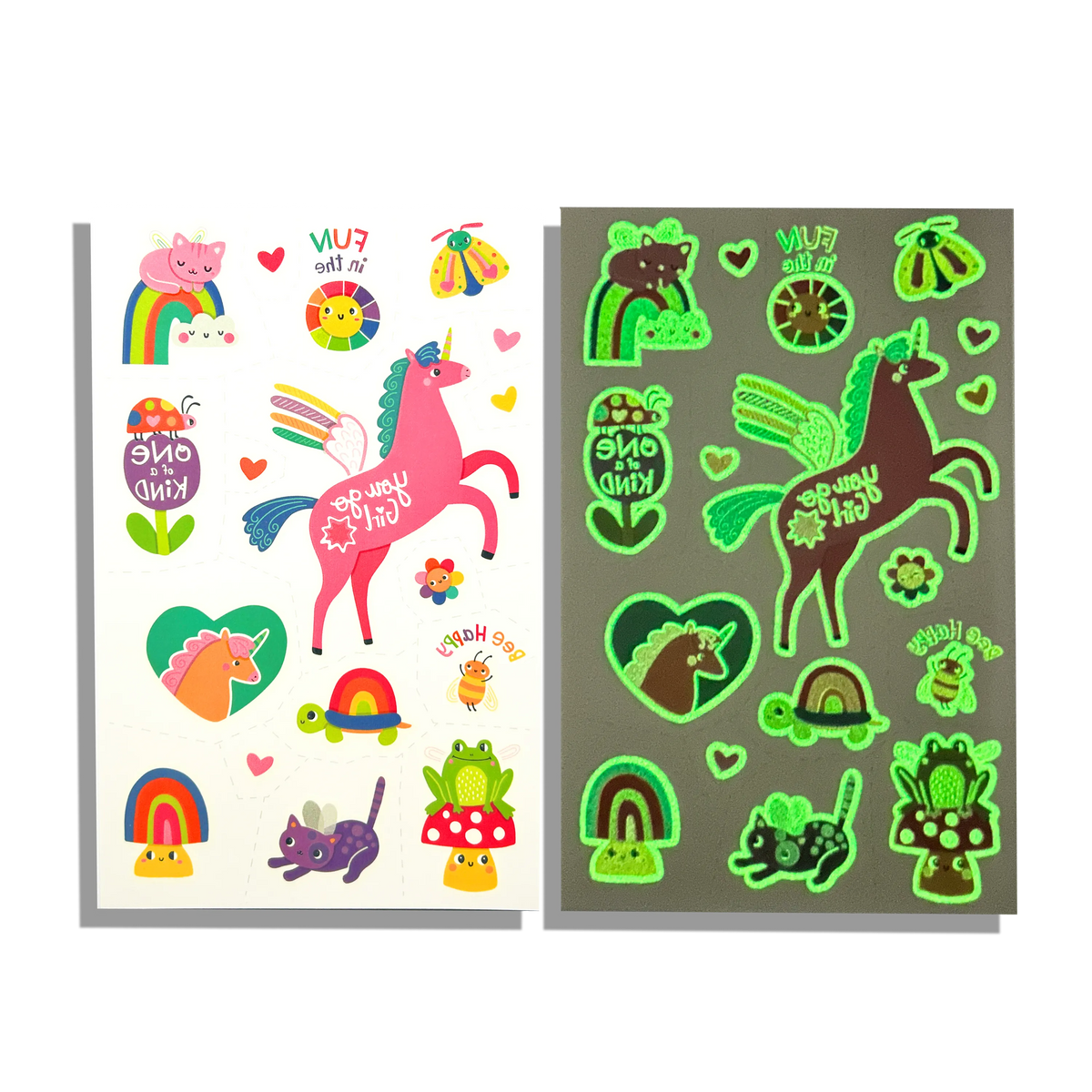 Tattoo Palooza Glow in the Dark Temporary Tattoo Magic Moonbeams