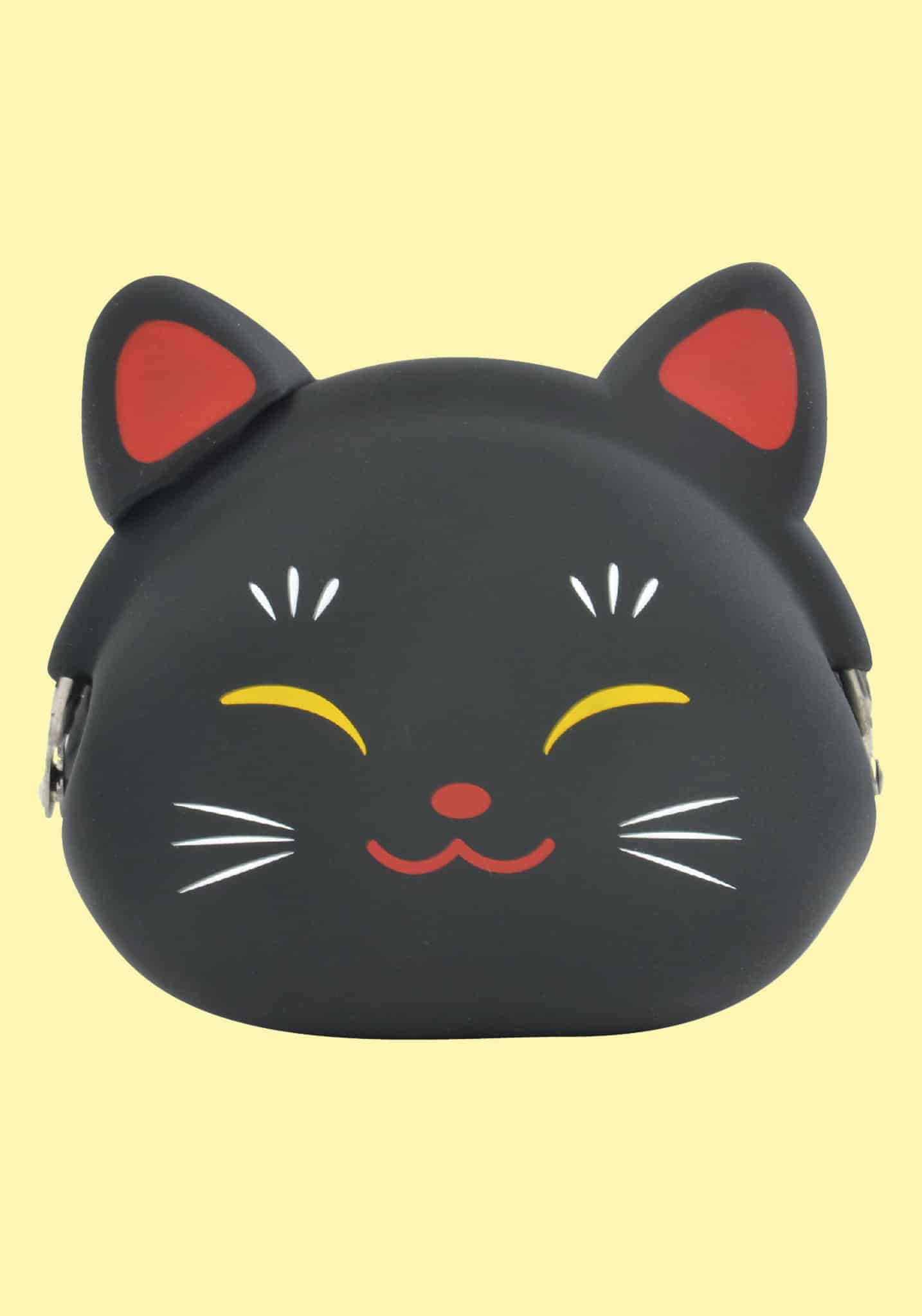mimi Pochi Japan Lucky Cat Black