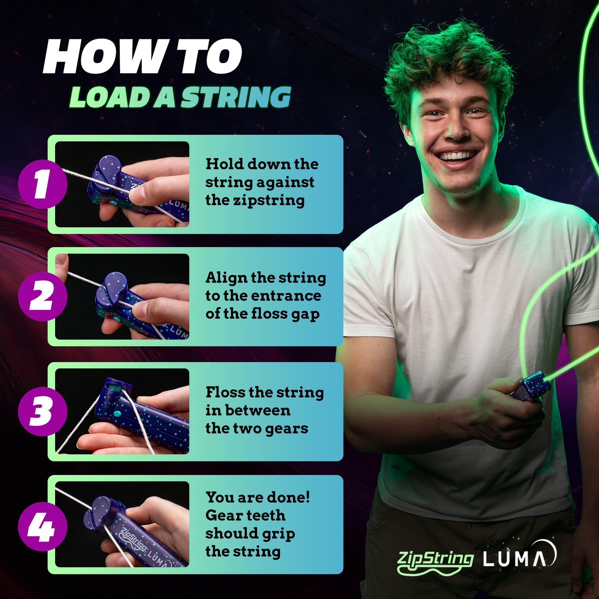 Zipstring - Luma (Glow-in-the-dark) - Stay Forever