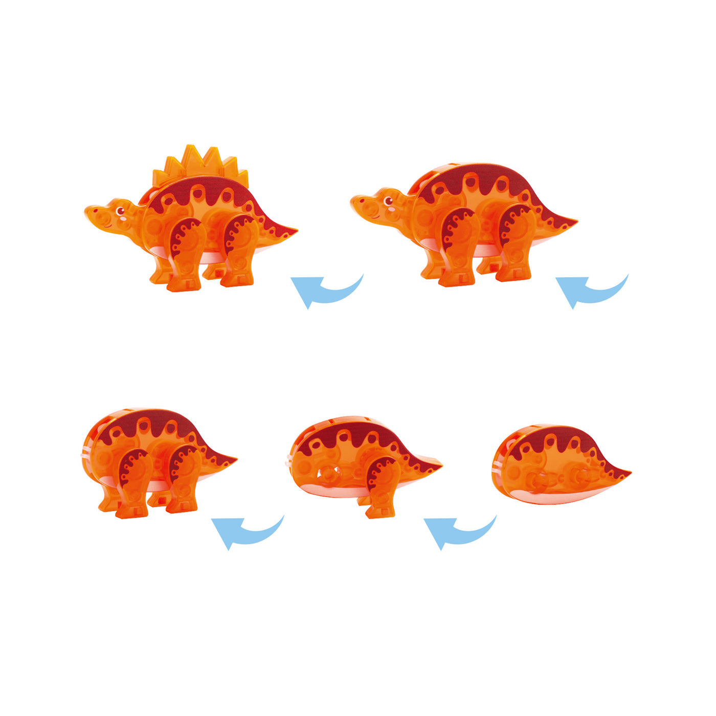 PicassoTiles 5pc Dinosaur Action Figure Set