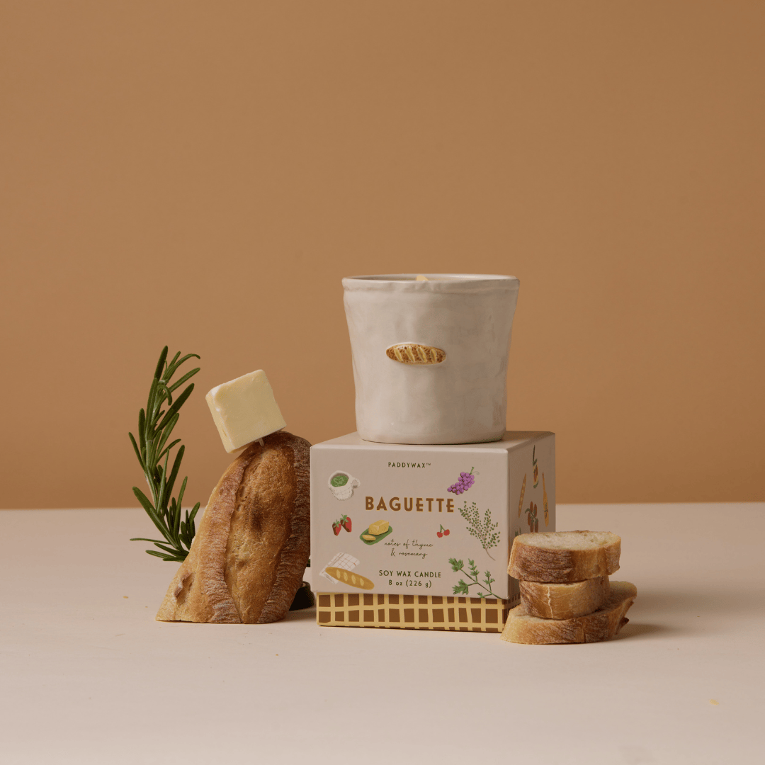French Baguette Ceramic Bistro Candle