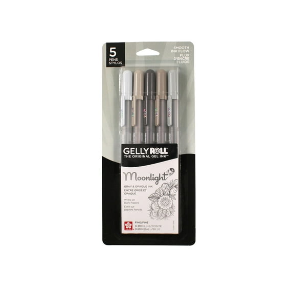 Gelly Roll Moonlight 10,  Grey - Pack of Five